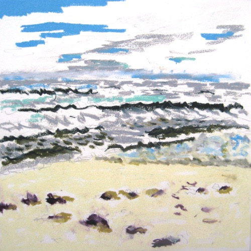 Cold Ocean, Feb. 18; 
Chalk Pastel, 1995;
10 x 10 in.